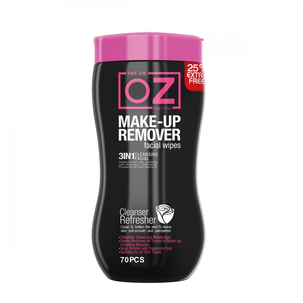 Dr. Oz 3 In 1 Makeup Remover Wet Wipes