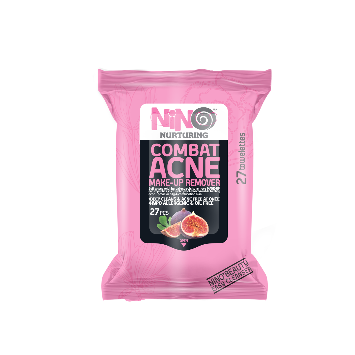 Nino Combat Acne Makeup Remover Wet Wipes